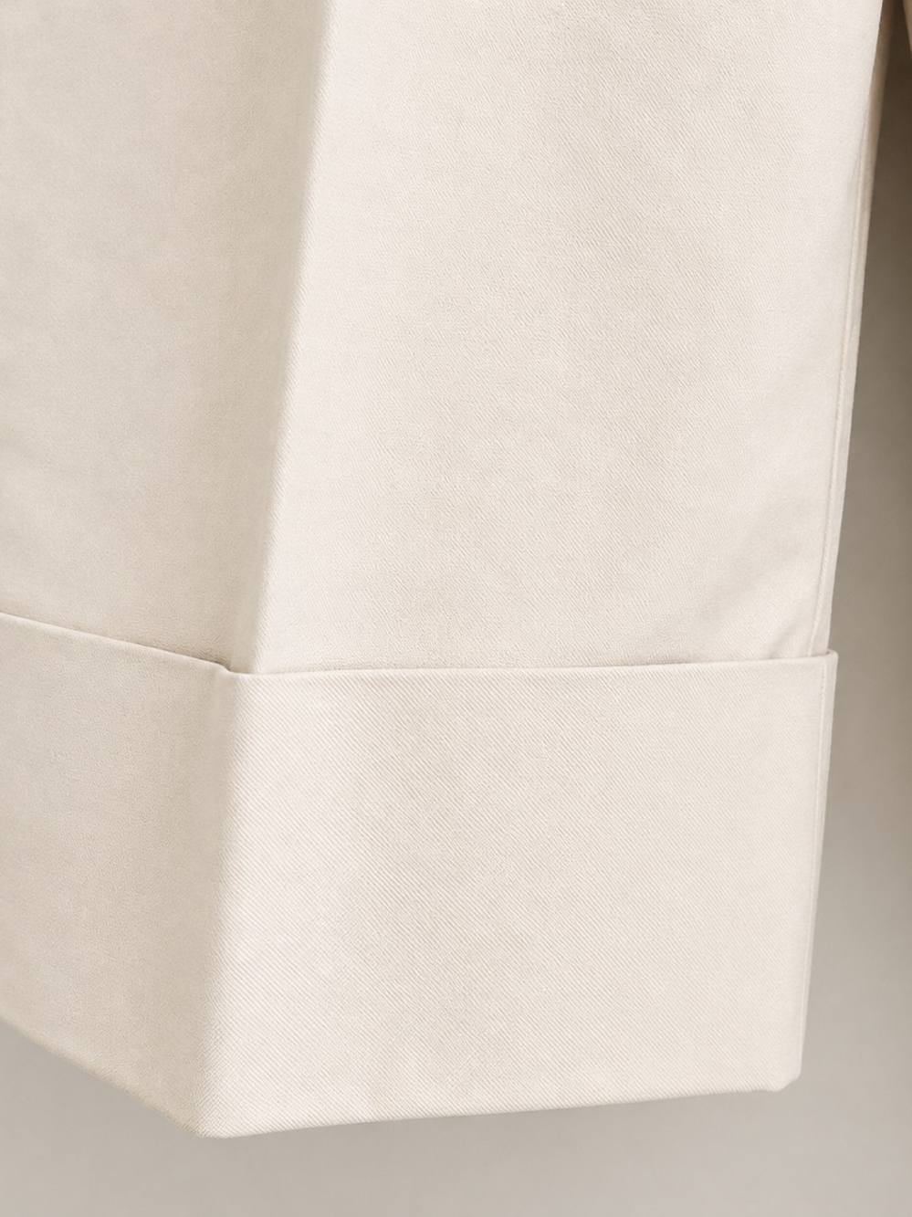 Ann Taylor Cream Tailored Bermuda Shorts - Cuffed Knee-Length - Picture 4 of 10
